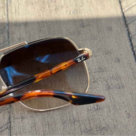 Ray Ban Sunglasses RB3699 Gold Frame with Brown Gradient Lenses, 59-18-145 - Picture 13 of 14